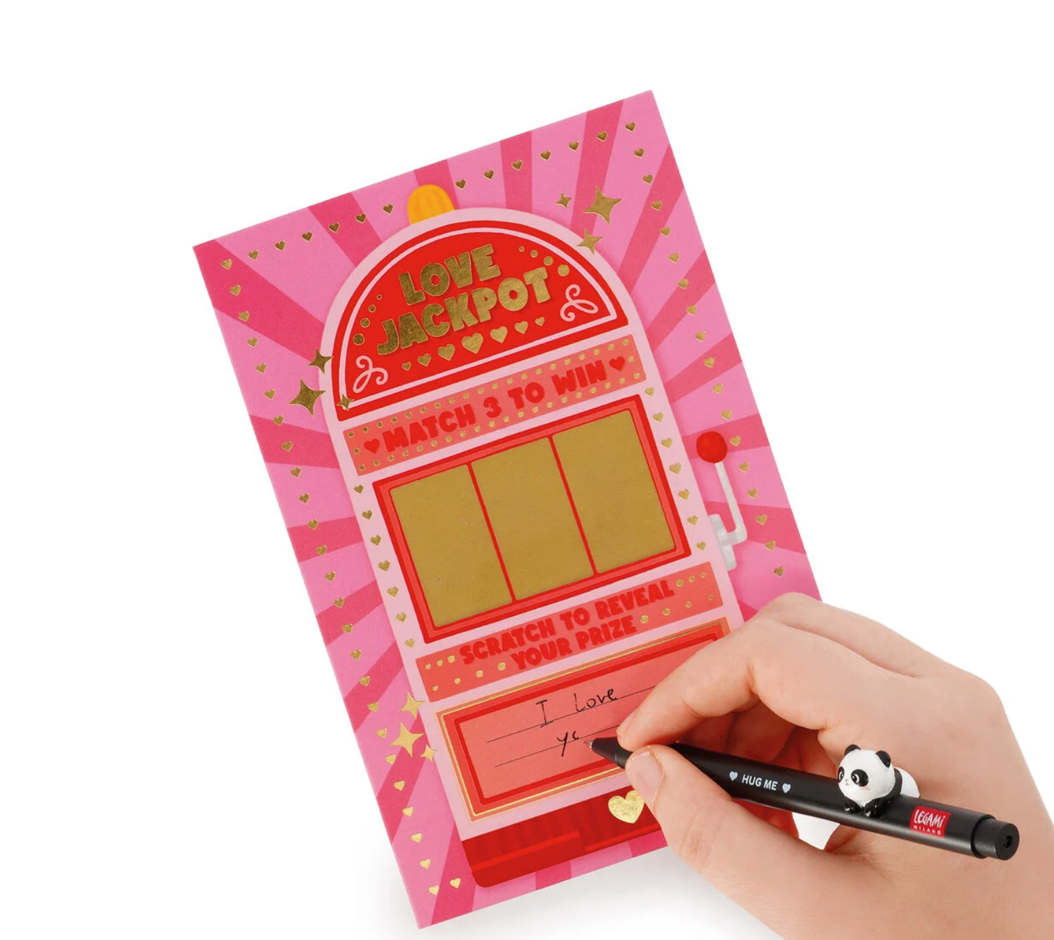 Legami Carte de vœux à gratter - Love jackpot