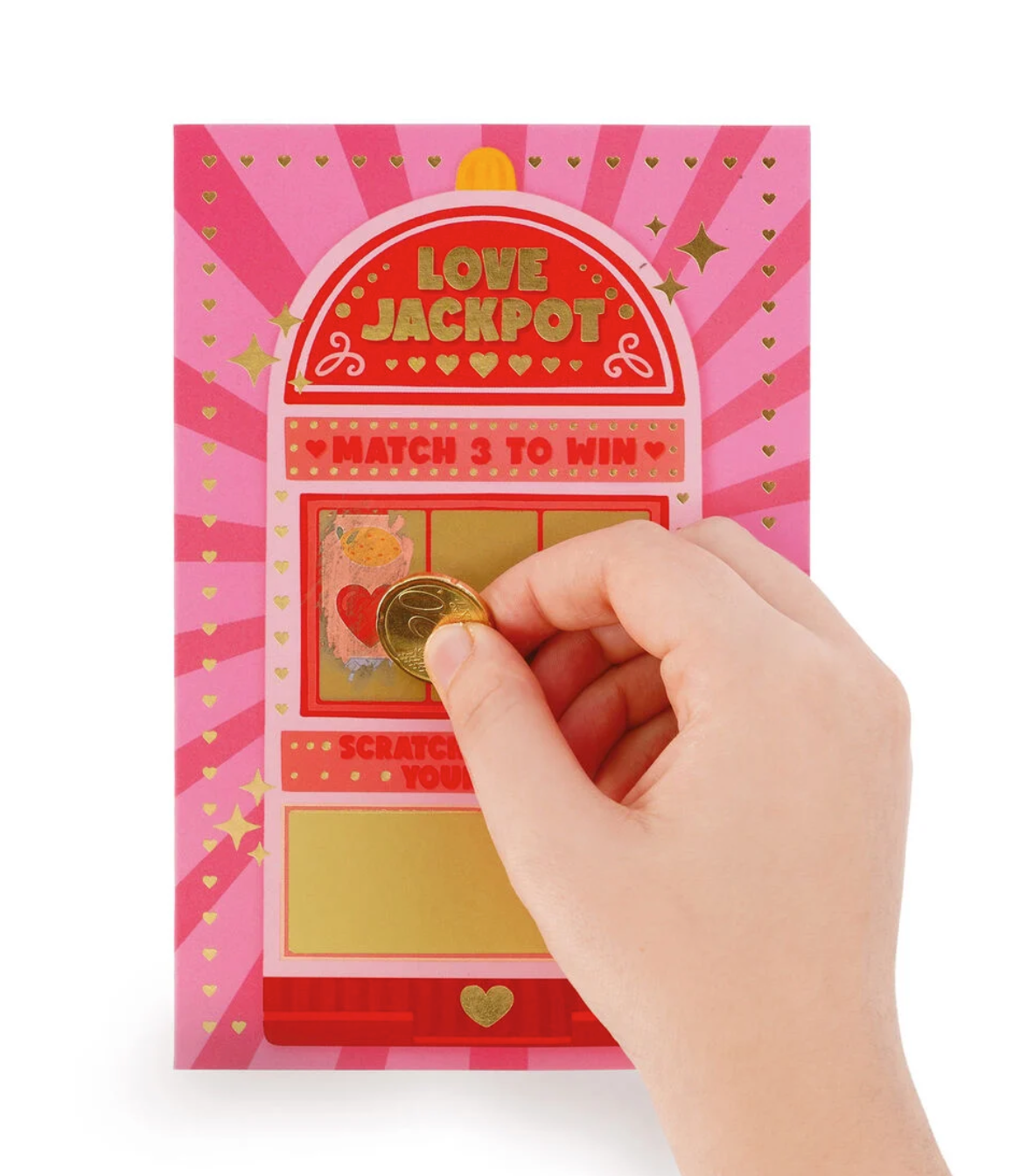 Legami Carte de vœux à gratter - Love jackpot