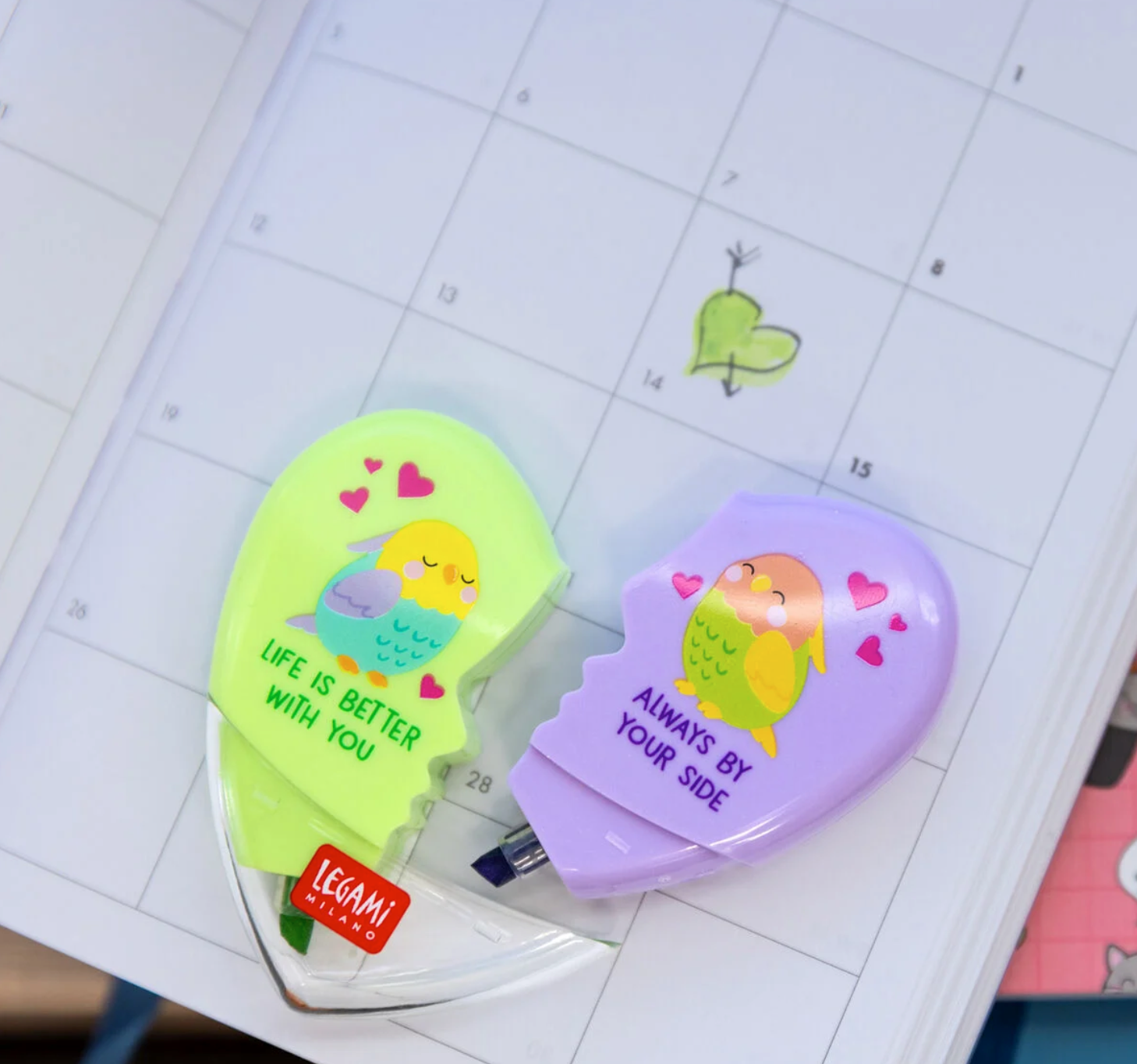 Legami Surligneurs 2 en 1 - Love birds