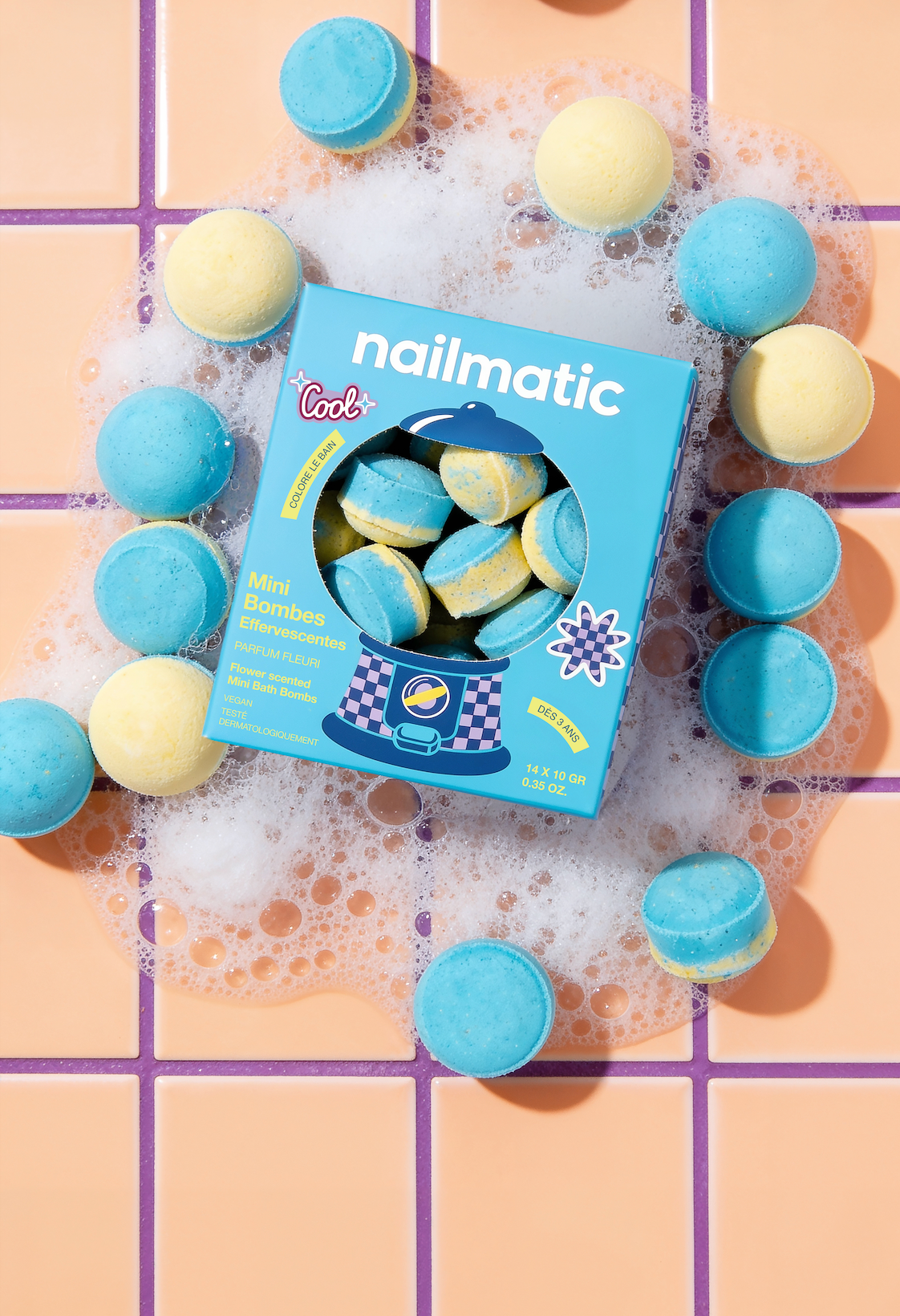Mini billes de bain effervescentes