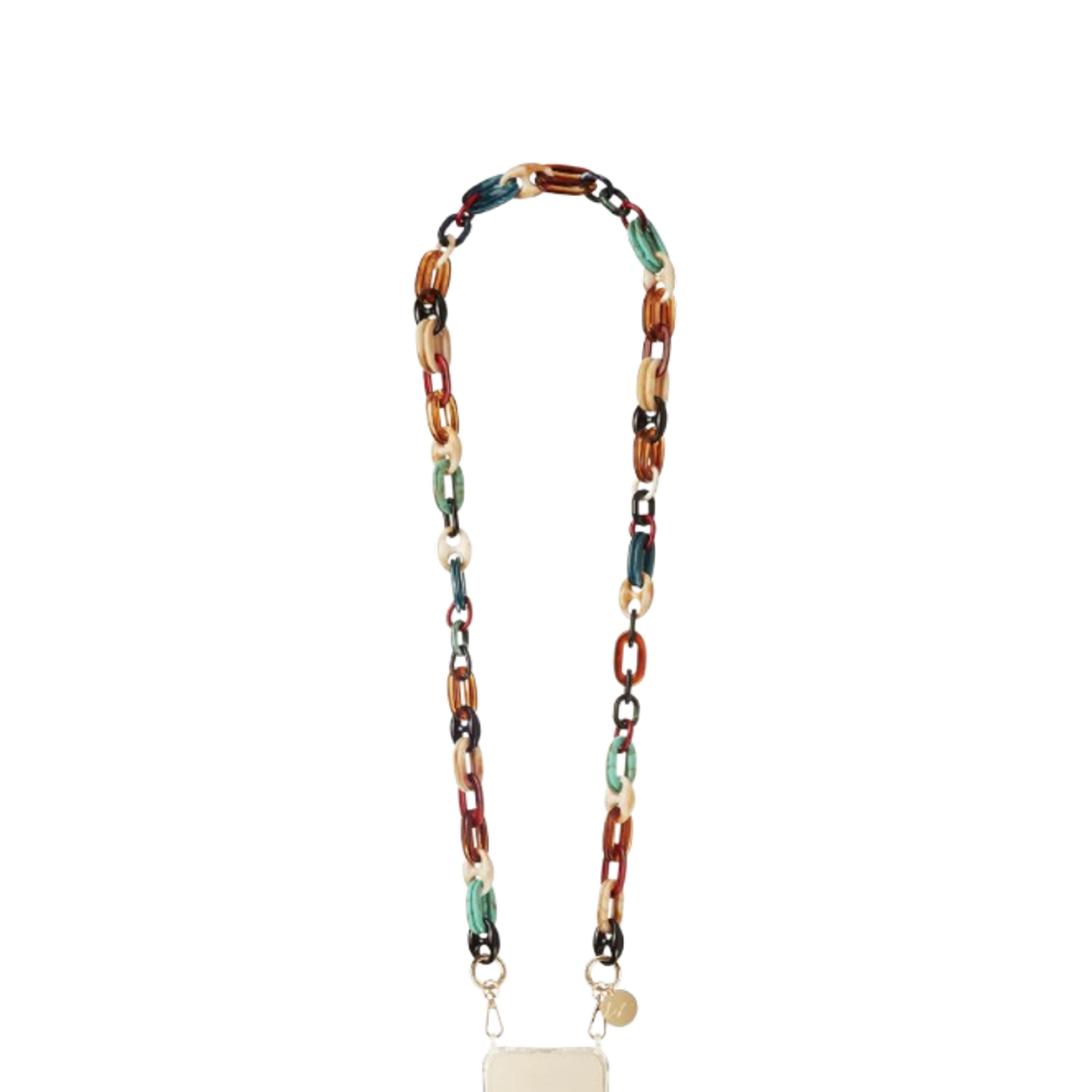 Chaîne de téléphone bijou - Ambre multicolore