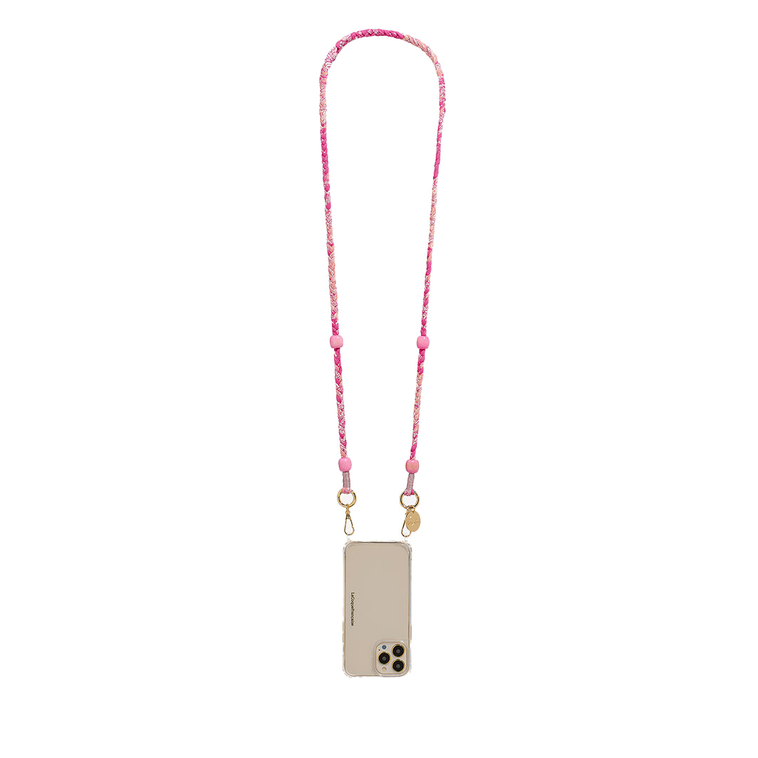 Chaîne de Téléphone Bandana et Perles Della - Rose