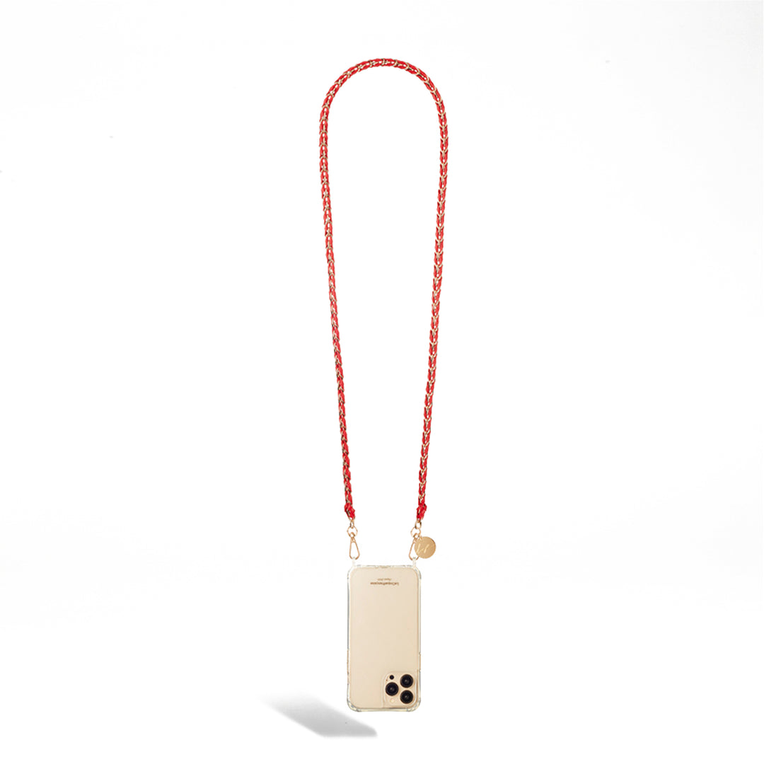 Chaîne de Téléphone Lou - Rouge & Doré