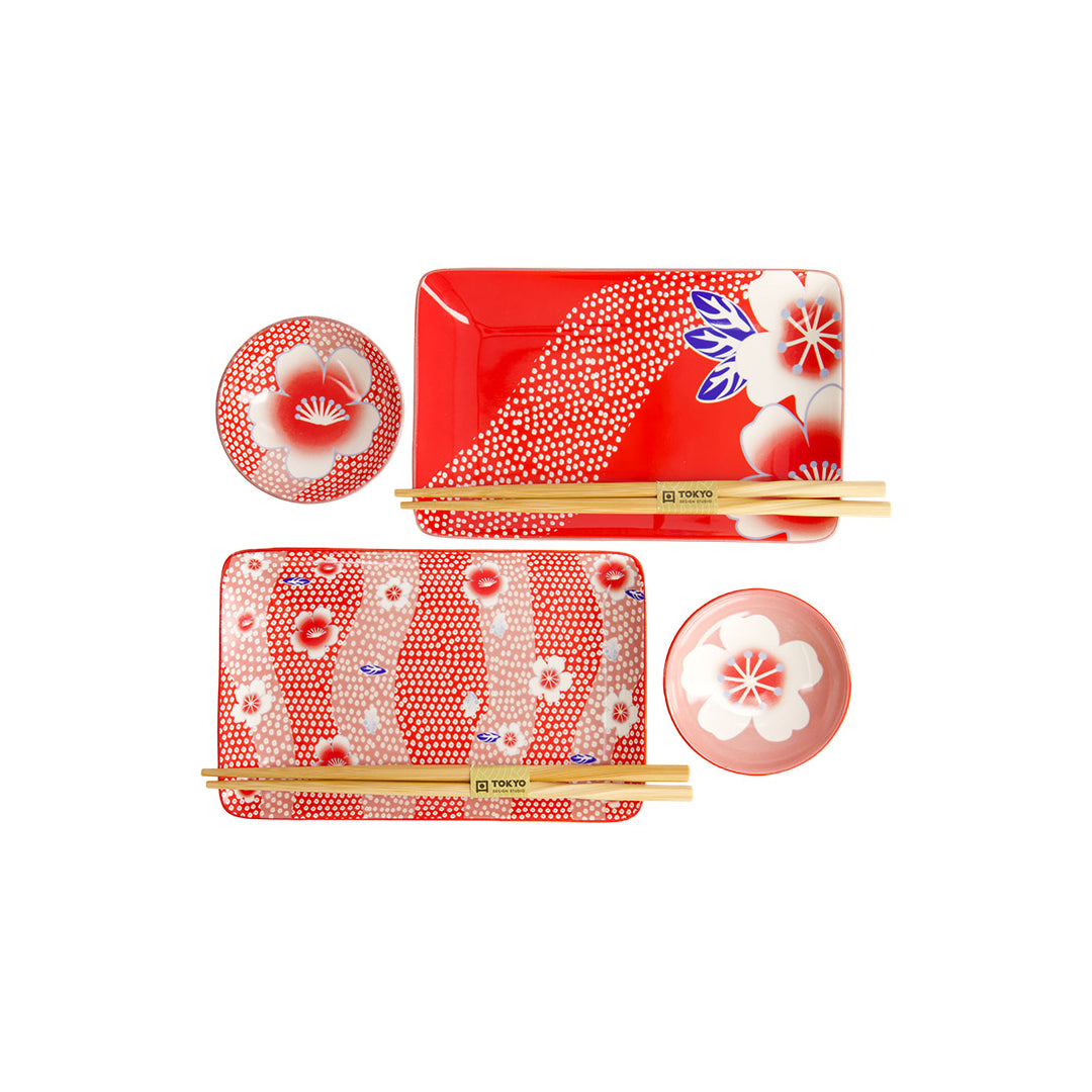 Coffret Sushis Flower - Rouge