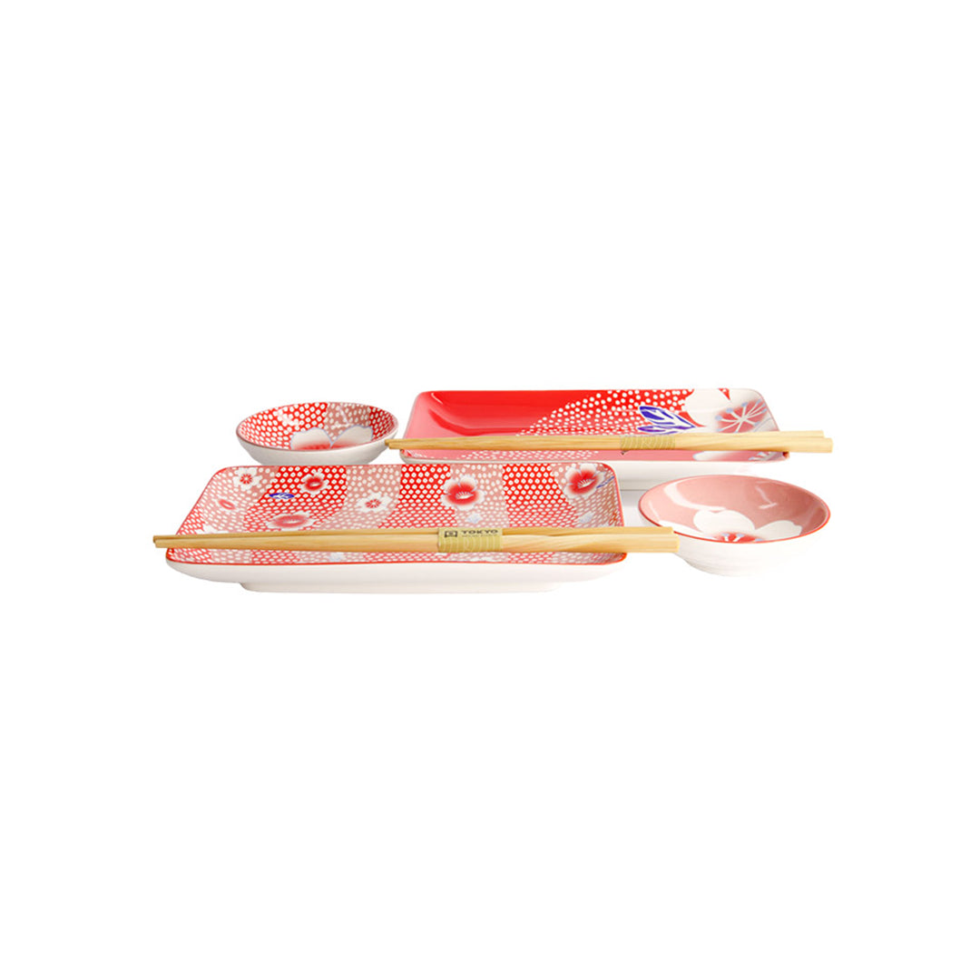 Coffret Sushis Flower - Rouge