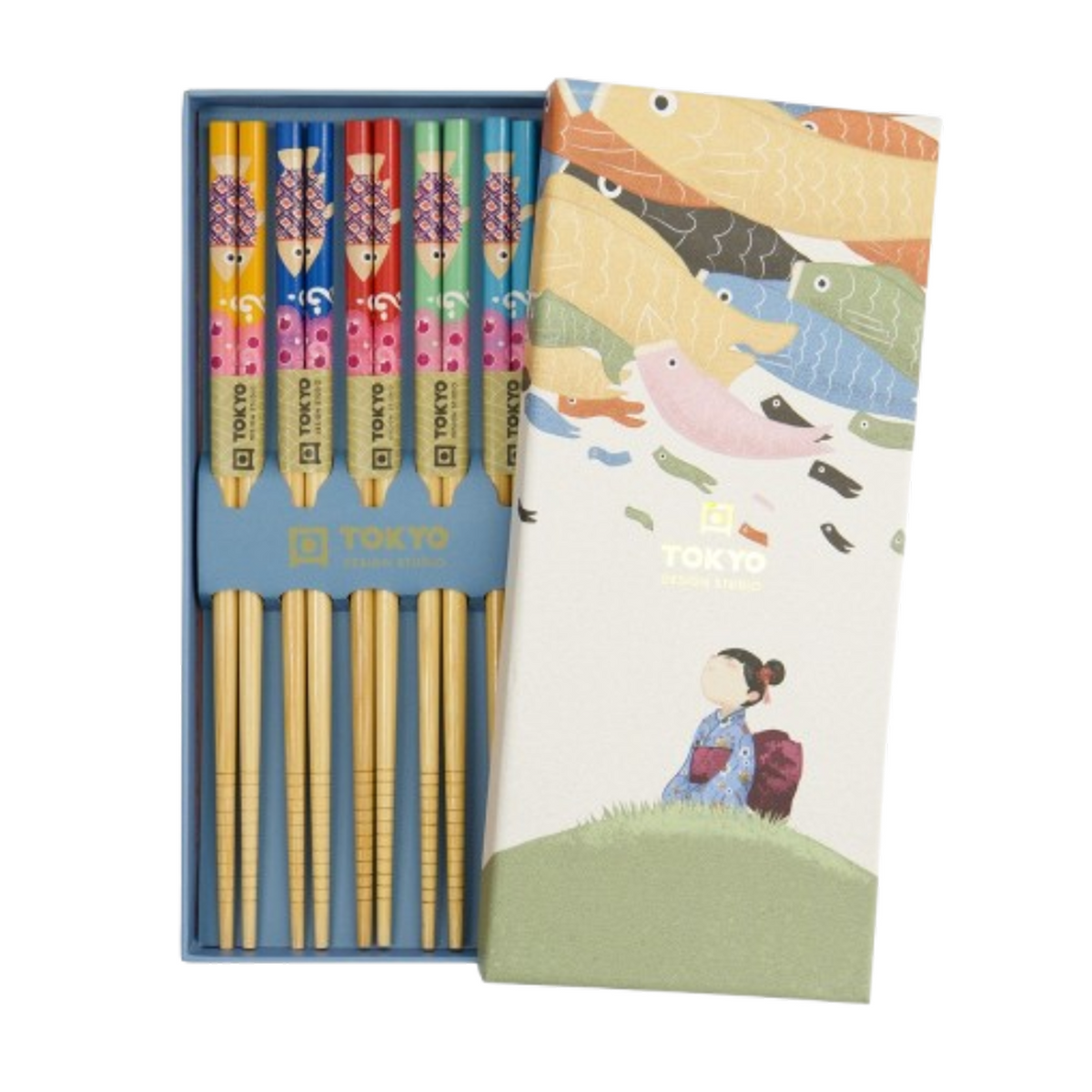 Coffret de 5 baguettes - Koinobori