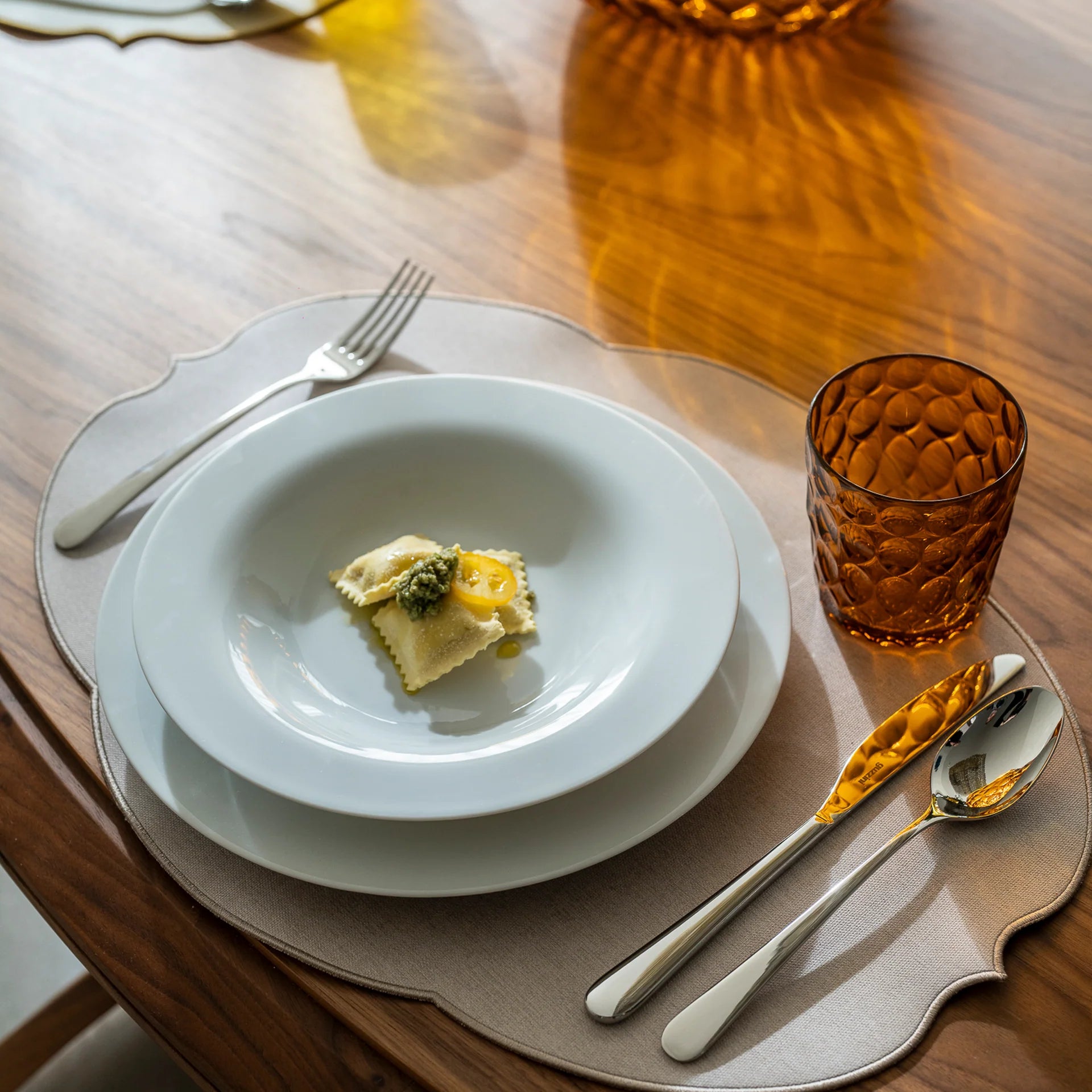 Guzzini Set de table rond - Flowers blanc