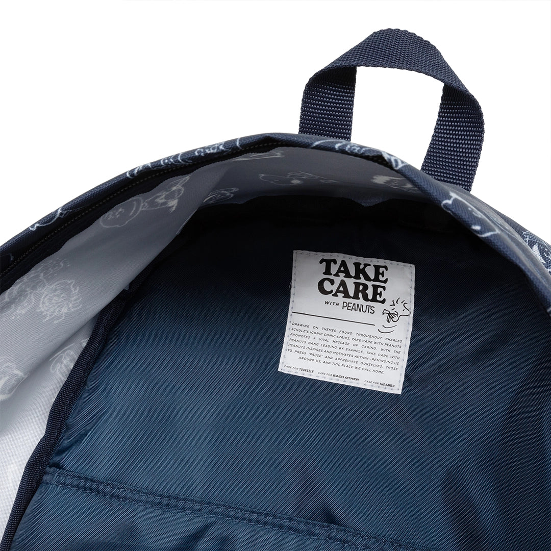 Sac à dos Eastpak Day Pak'R Peanuts Navy, vue intérieur avec étiquette exclusive