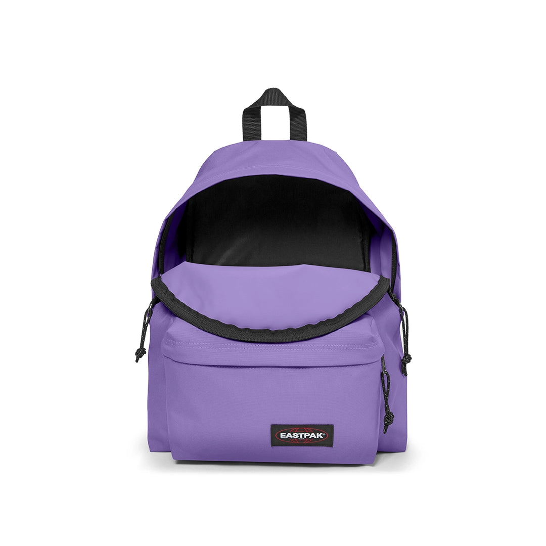 Sac à dos Eastpak Padded Pak'R Petal Lilac, vue de face poche ouverte