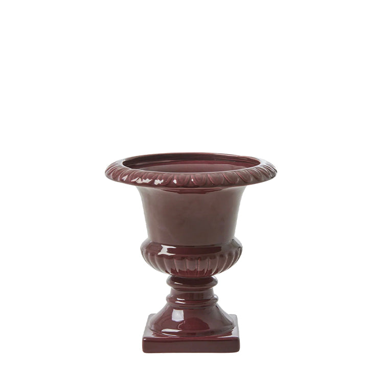 Pot en porcelaine h.20 cm - Aubergine