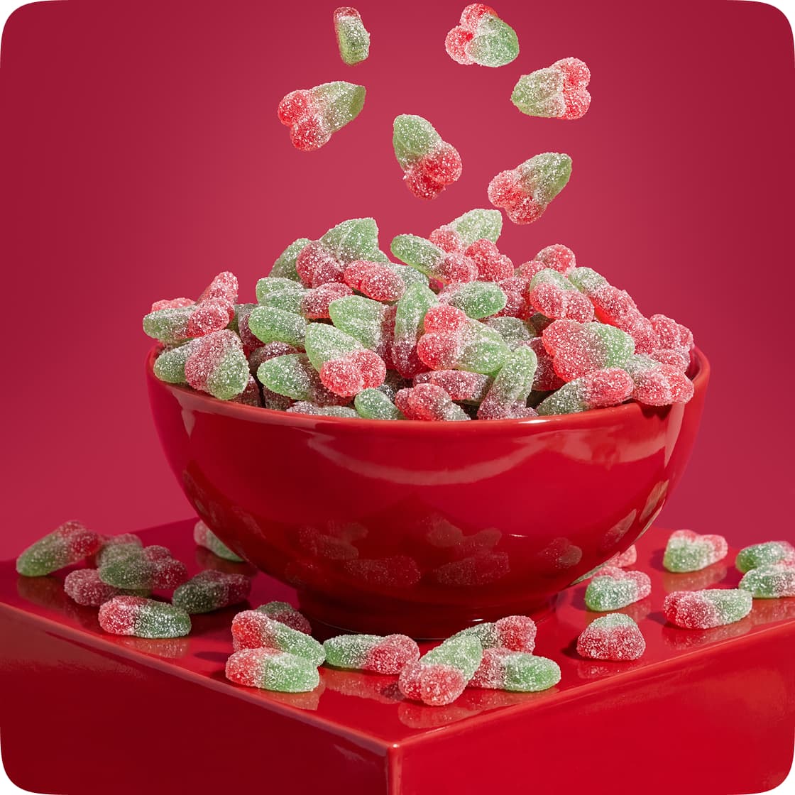 Bonbons cerises acidulées sans sucre