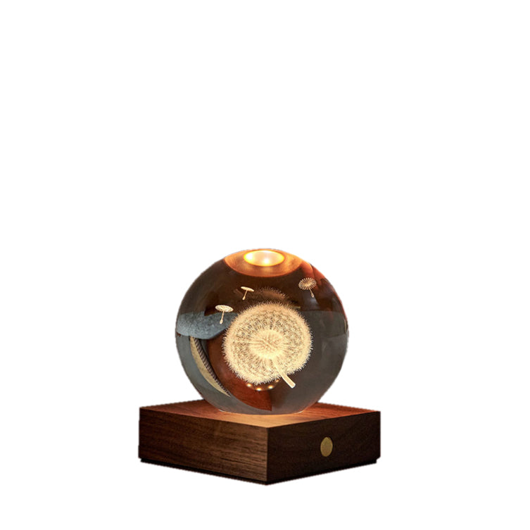 Lampe boule de cristal lumineuse Ø 8 cm