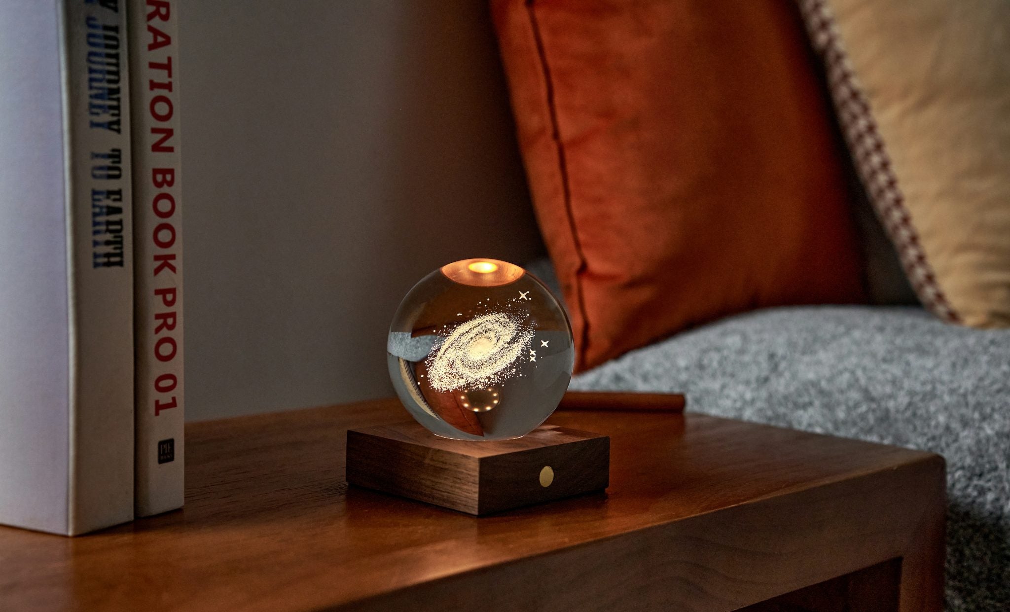 Lampe boule de cristal lumineuse Ø 8 cm