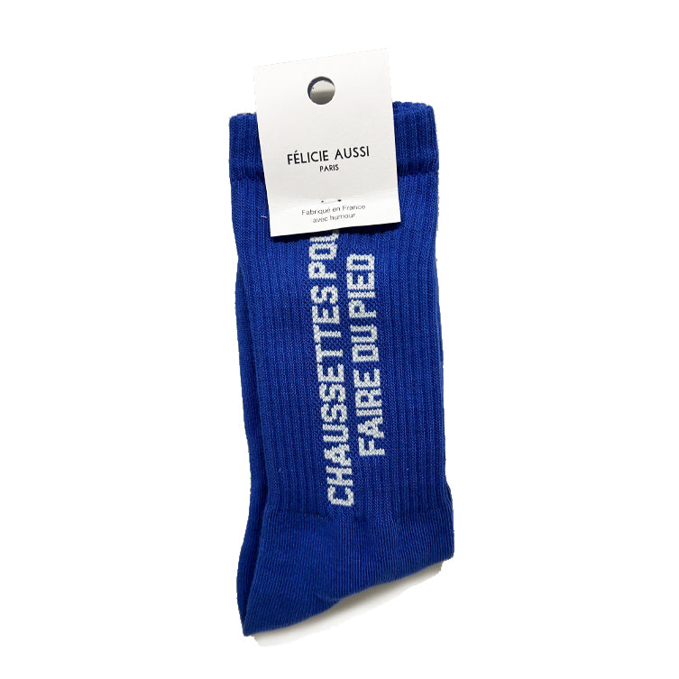 Chaussettes - pour faire du pied 36/40 cobalt