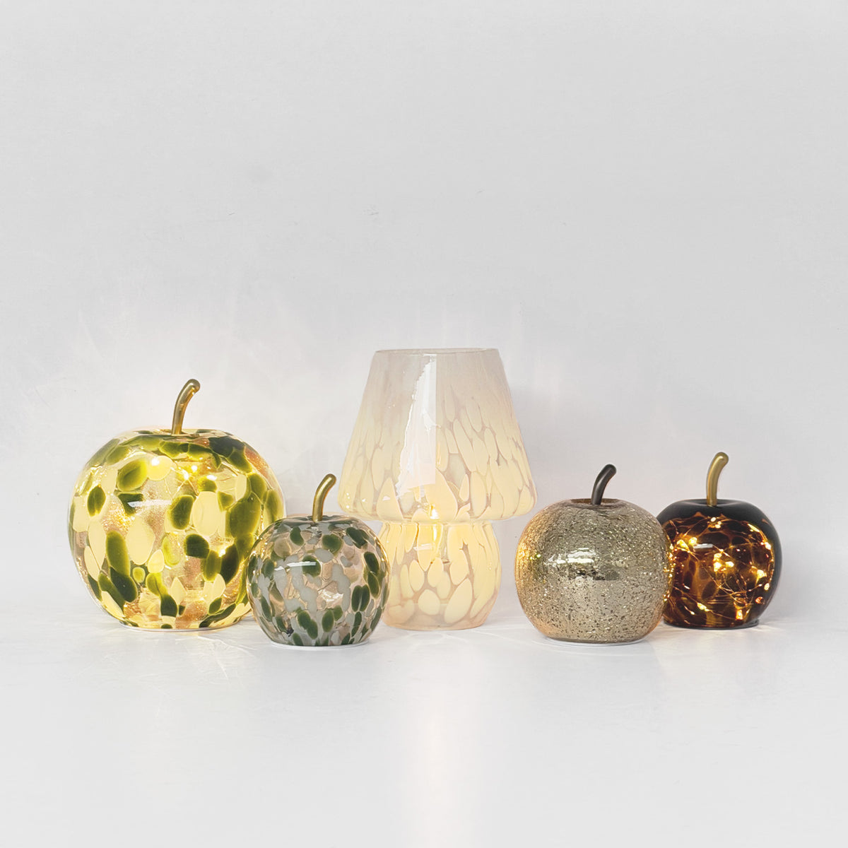 Décoration pomme LED tachetée
