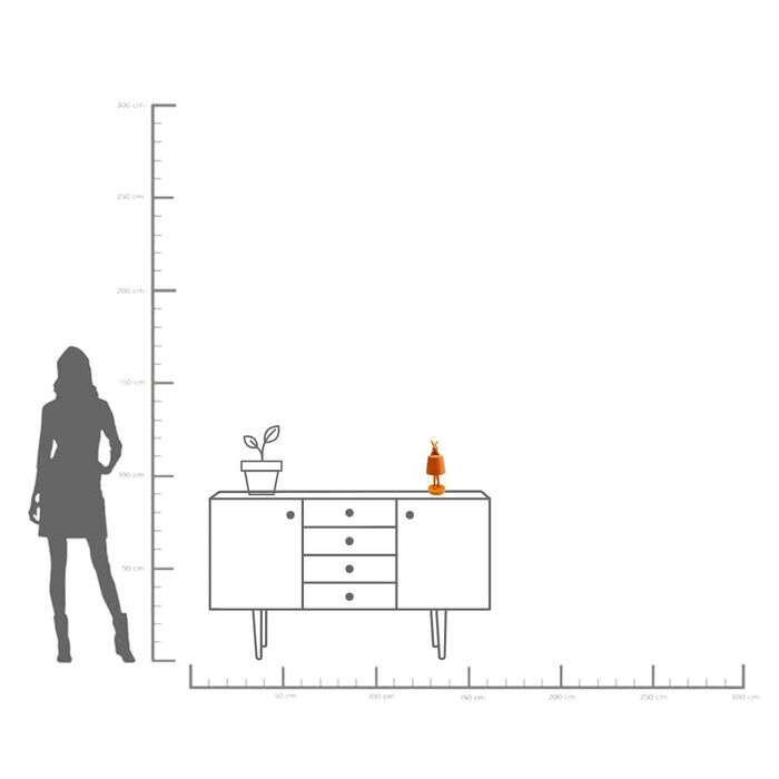 Lampe de table LED Lapin sans fil outdoor - Orange