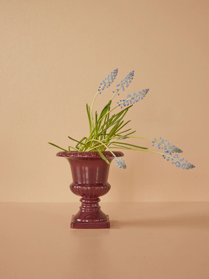 Pot en porcelaine h.20 cm - Aubergine