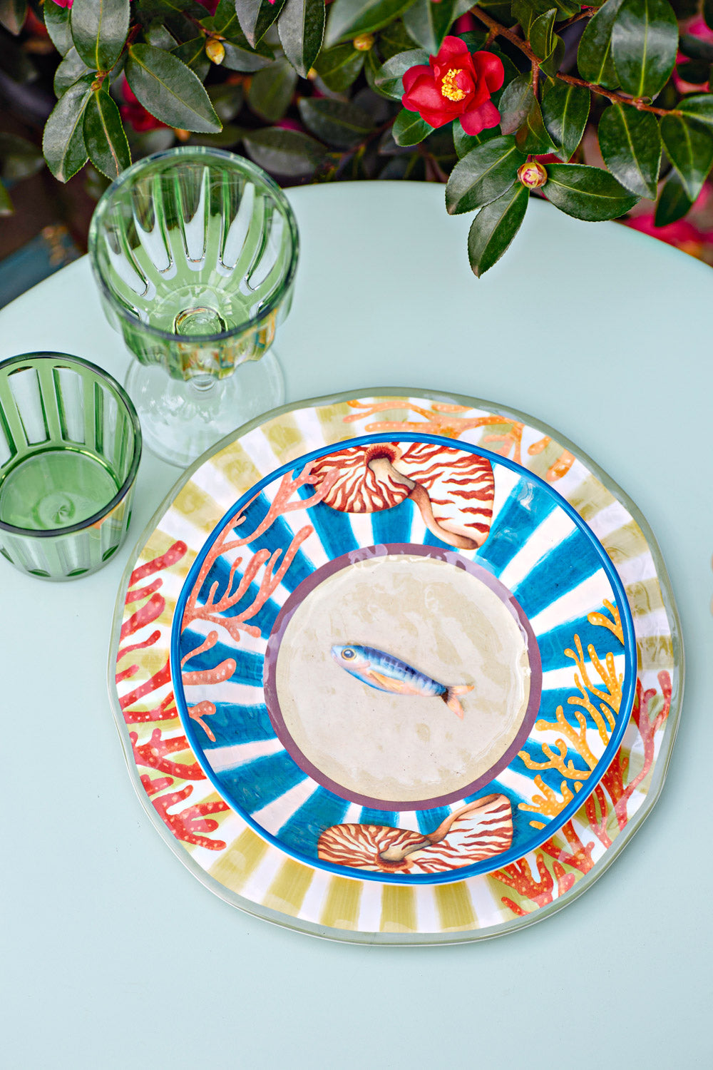 Assiette plate mélamine Ø 27 cm - Litorale