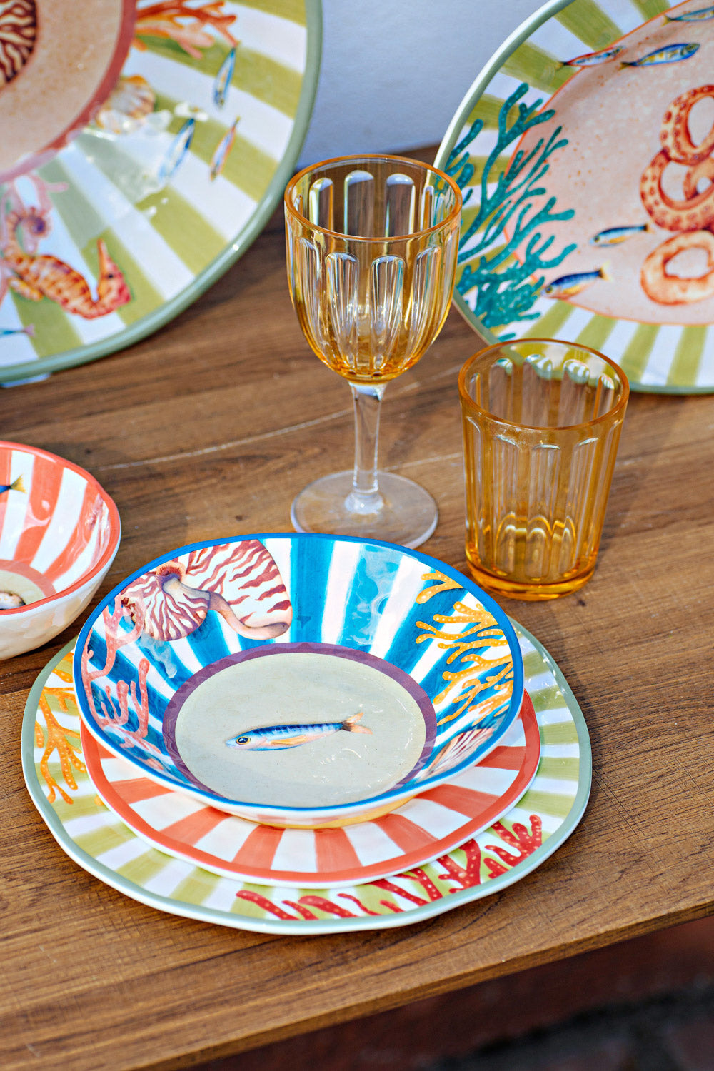 Assiette plate mélamine Ø 27 cm - Litorale