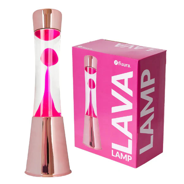 Lampe à lave h.40 cm - rose & magenta