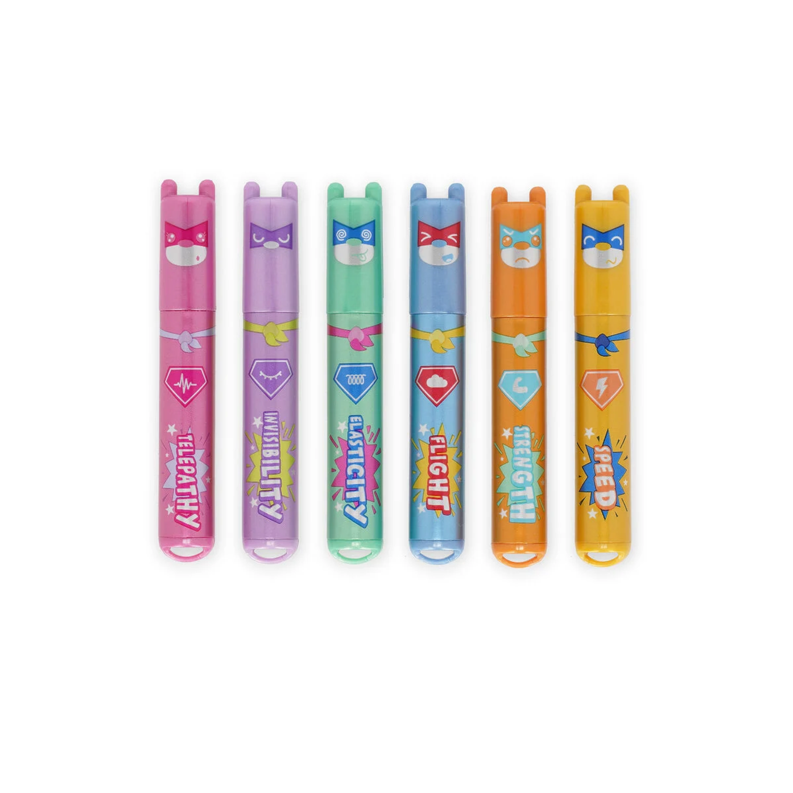 Legami Set de 6 mini surligneurs Teddy’s Superpower