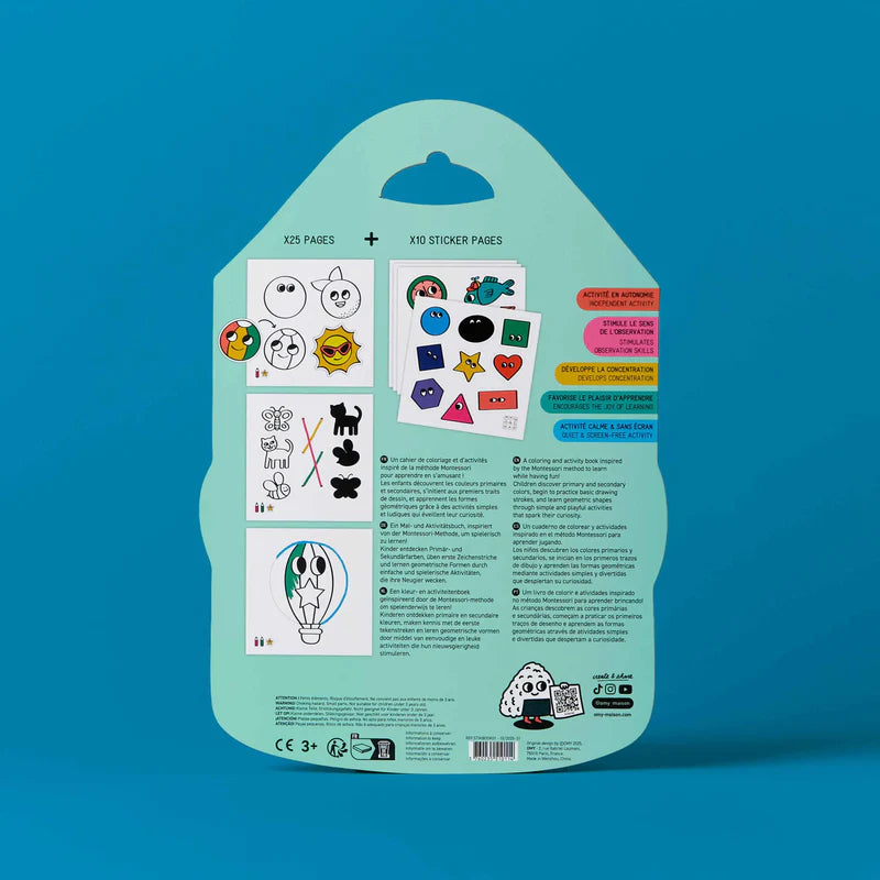 OMY Carnet de stickers Montessori - geometric shapes