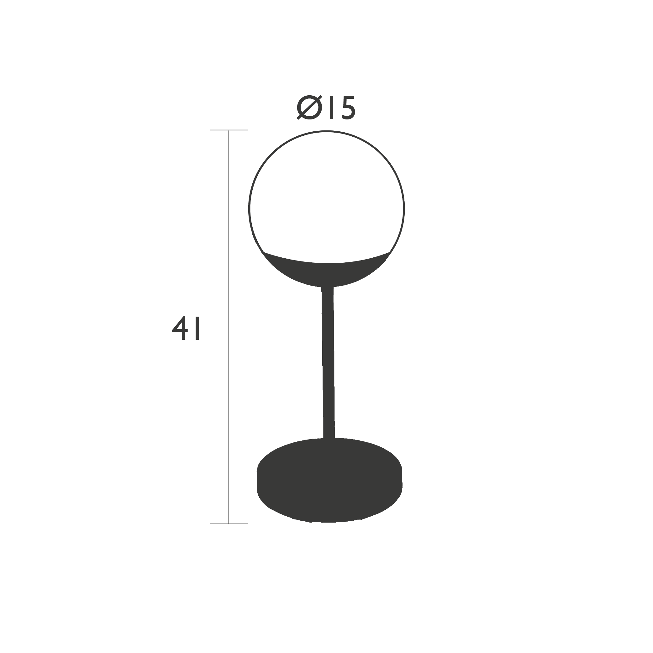 Fermob Mooon! h.41 cm - carbone