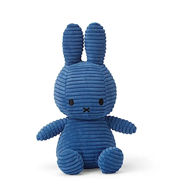 Doudou - Lapin Miffy Velours côtelé bleu cobalt