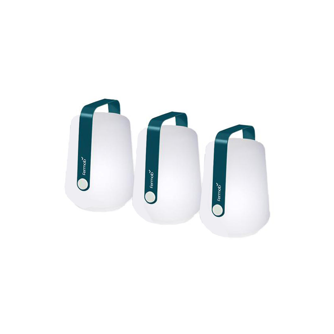 Fermob Set de 3 mini Lampes rechargeables Balad - Bleu acapulco