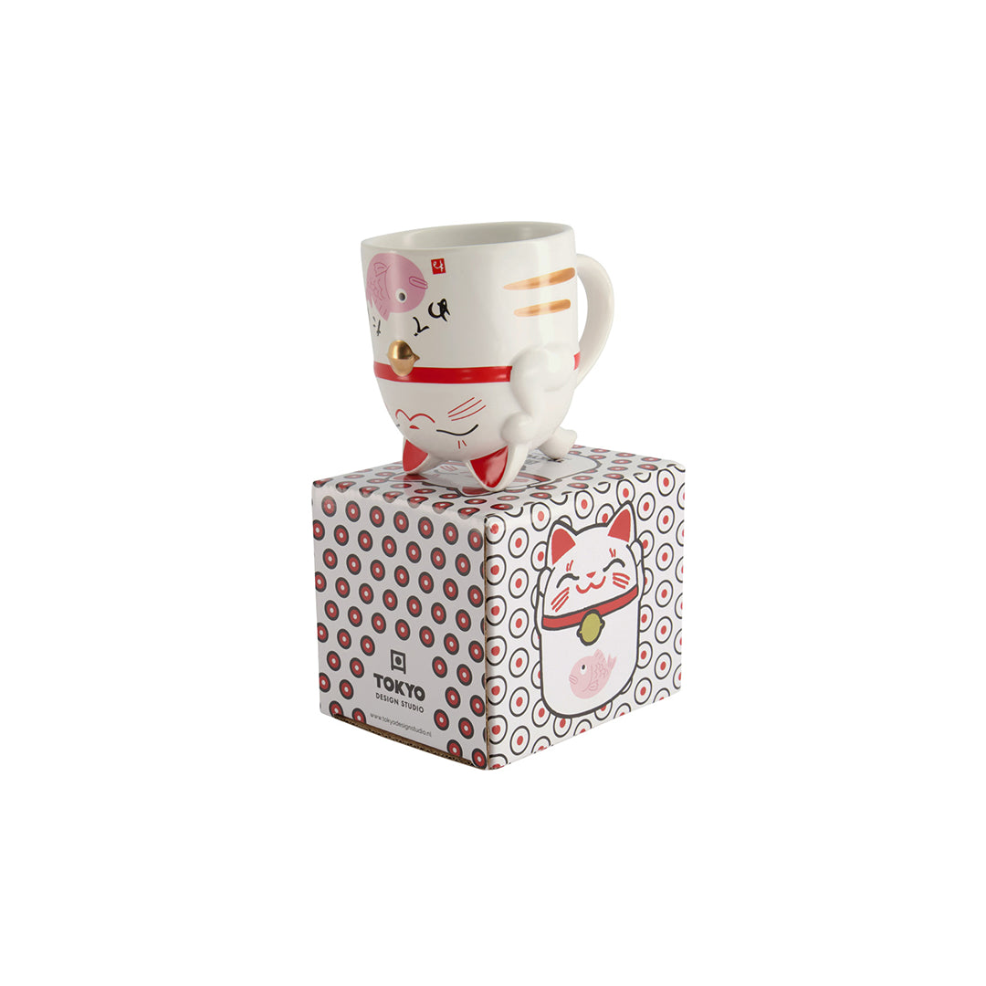 Mug Kawaii - Maneki Neko Rose