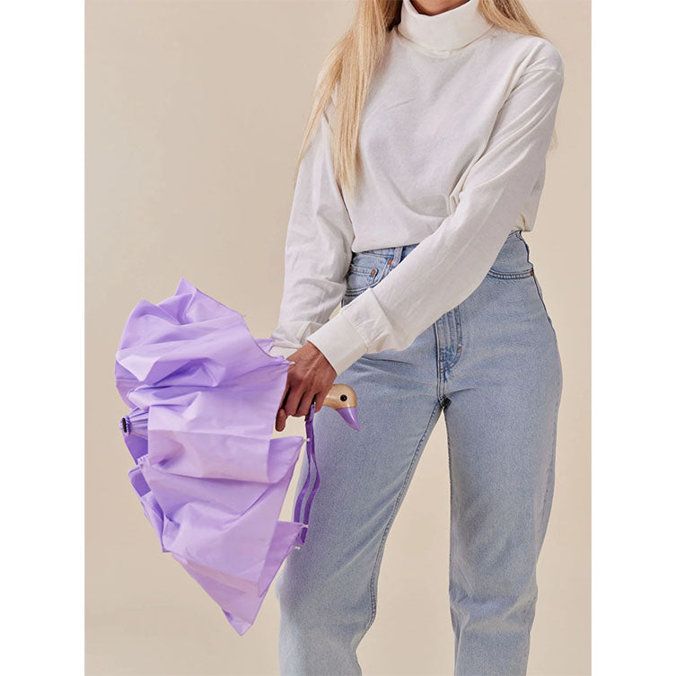 Parapluie compact avec manche Duck - lilac