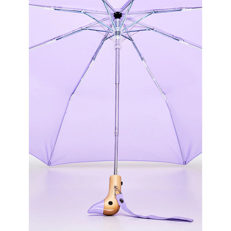 Parapluie compact avec manche Duck - lilac