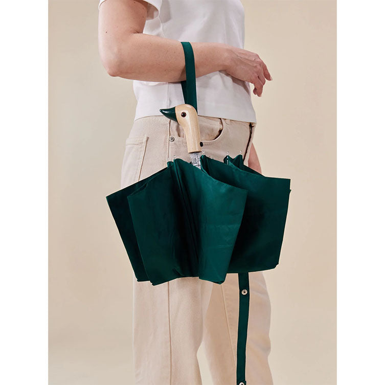 Parapluie compact avec manche Duck - forest green