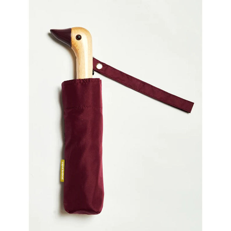 Parapluie compact avec manche Duck - cherry