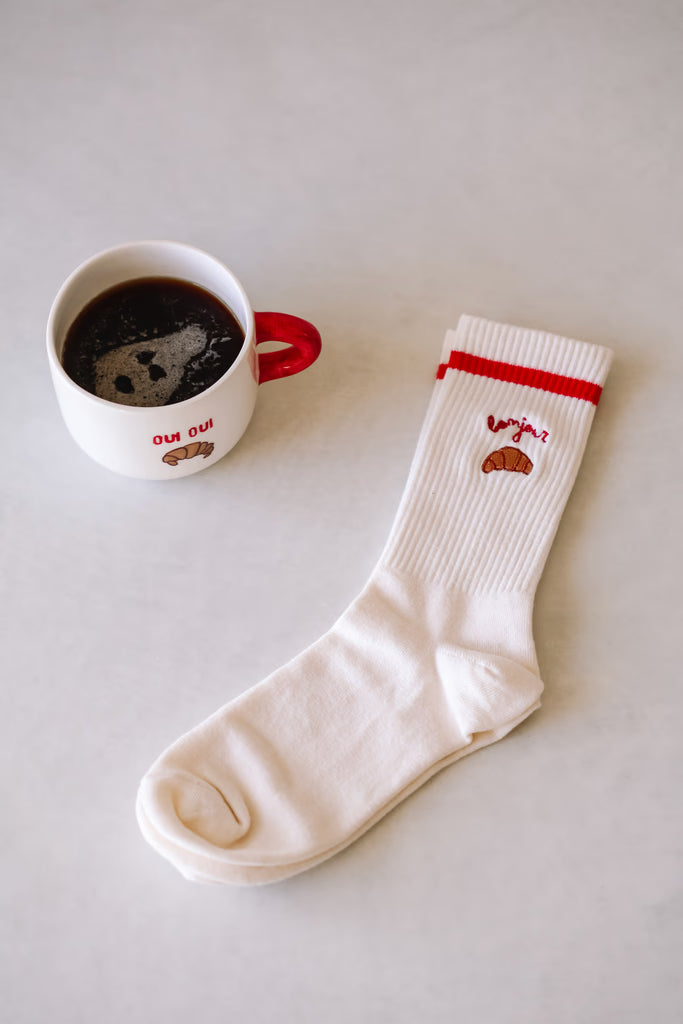 Chaussettes Bonjour pâtisserie