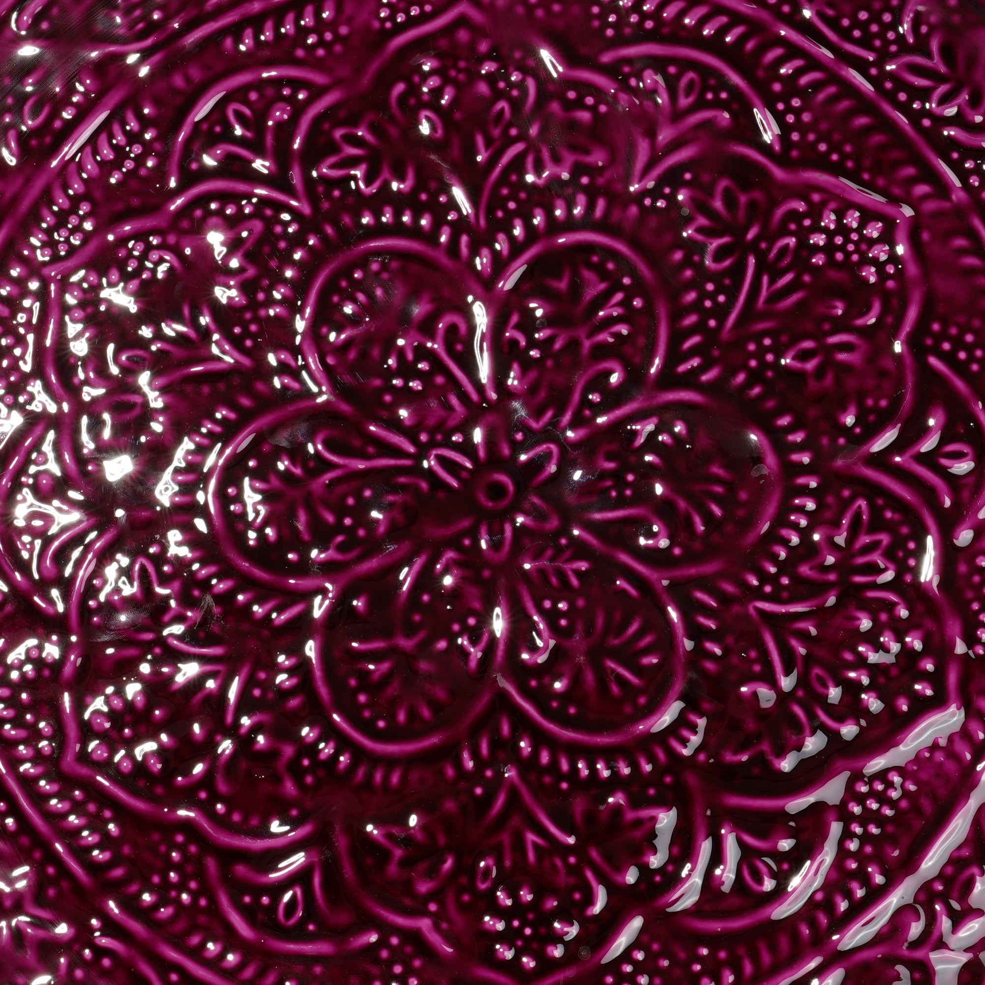 Plateau Berbère Ø 45 cm - burgundy