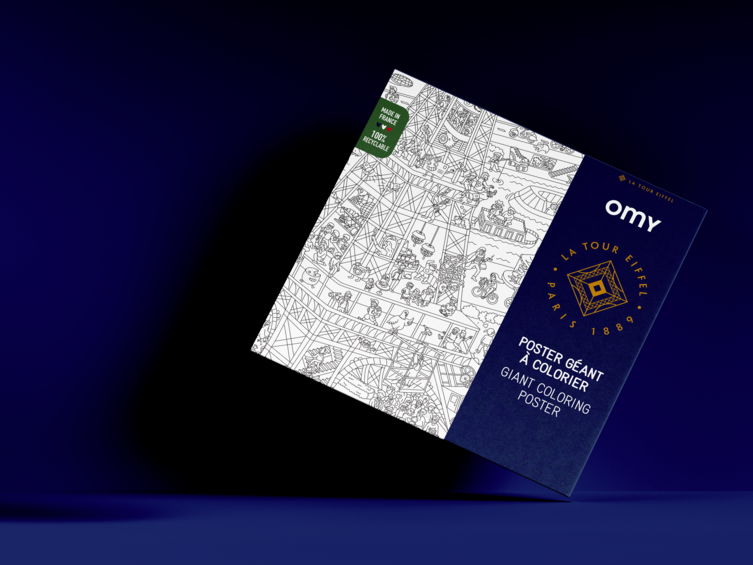 OMY Coloriage géant - Poster Tour Eiffel