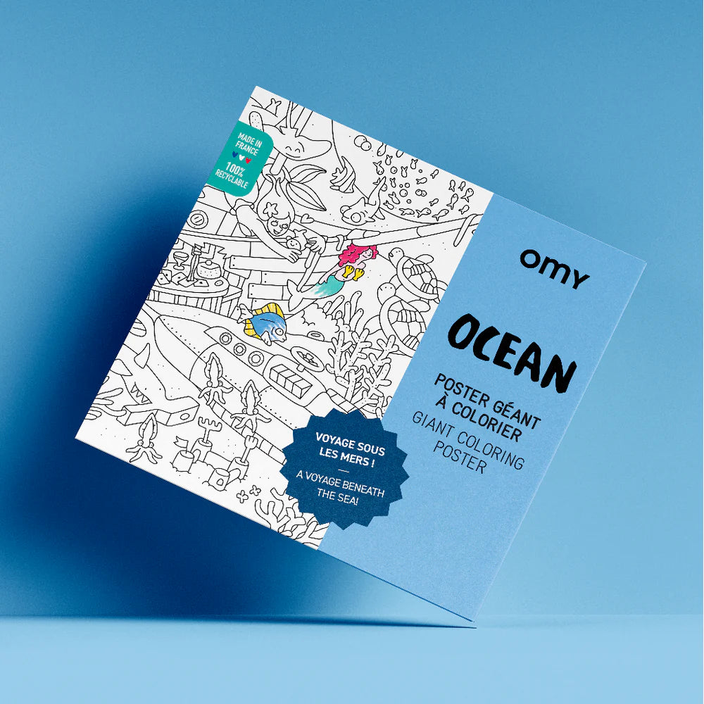 OMY Coloriage géant à colorier - Poster Océan