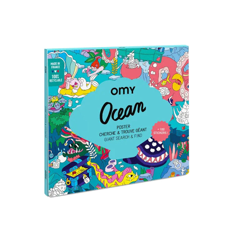 OMY Poster à stickers - Océan