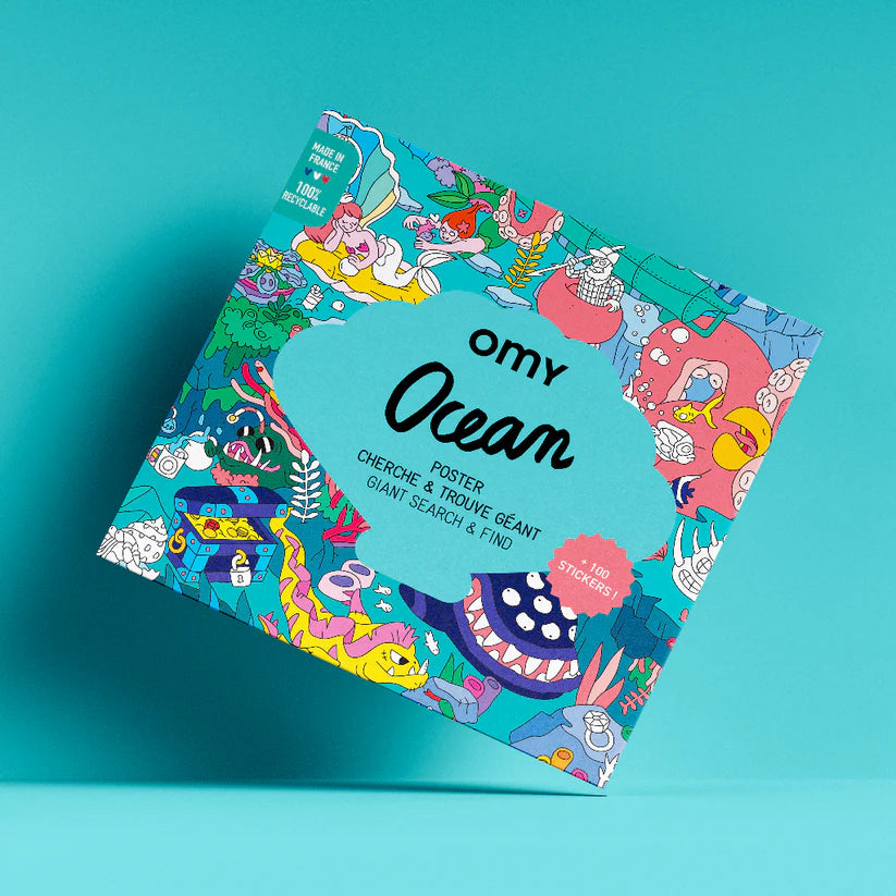 OMY Poster à stickers - Océan