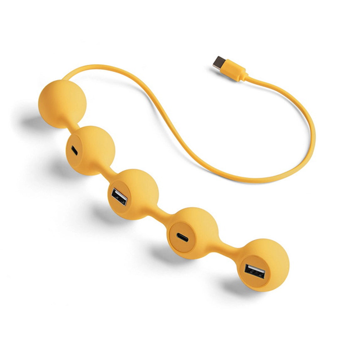 Hub-C Peas 4 ports - Jaune