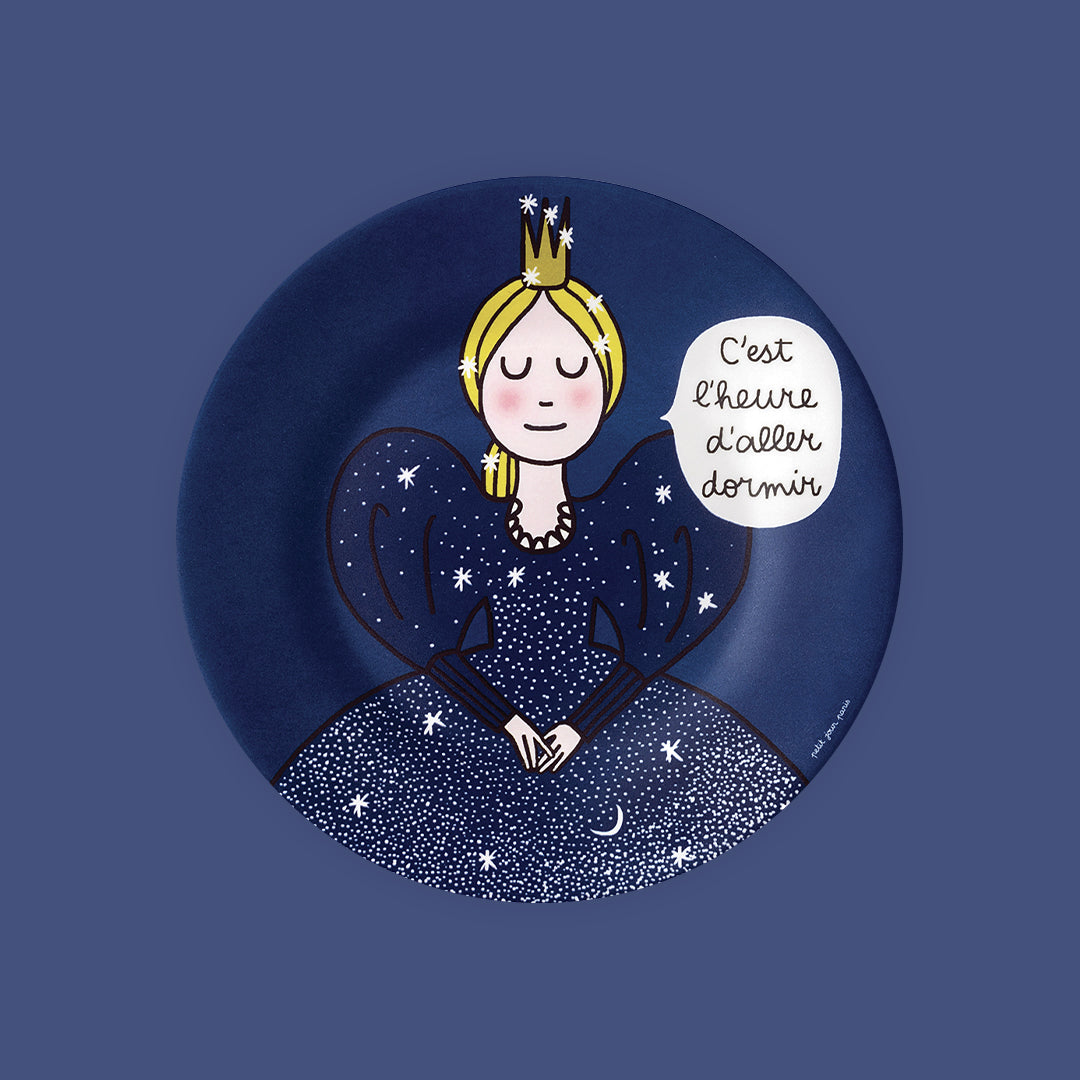 Petit Jour Assiette à dessert Princesse - C'est l'heure d'aller dormir