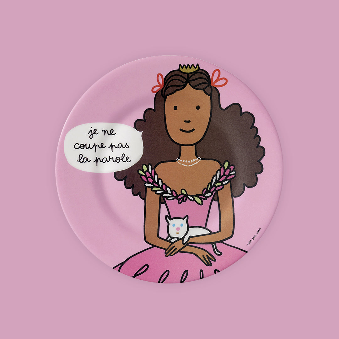Petit Jour Assiette à dessert Princesse - Je ne coupe pas la parole