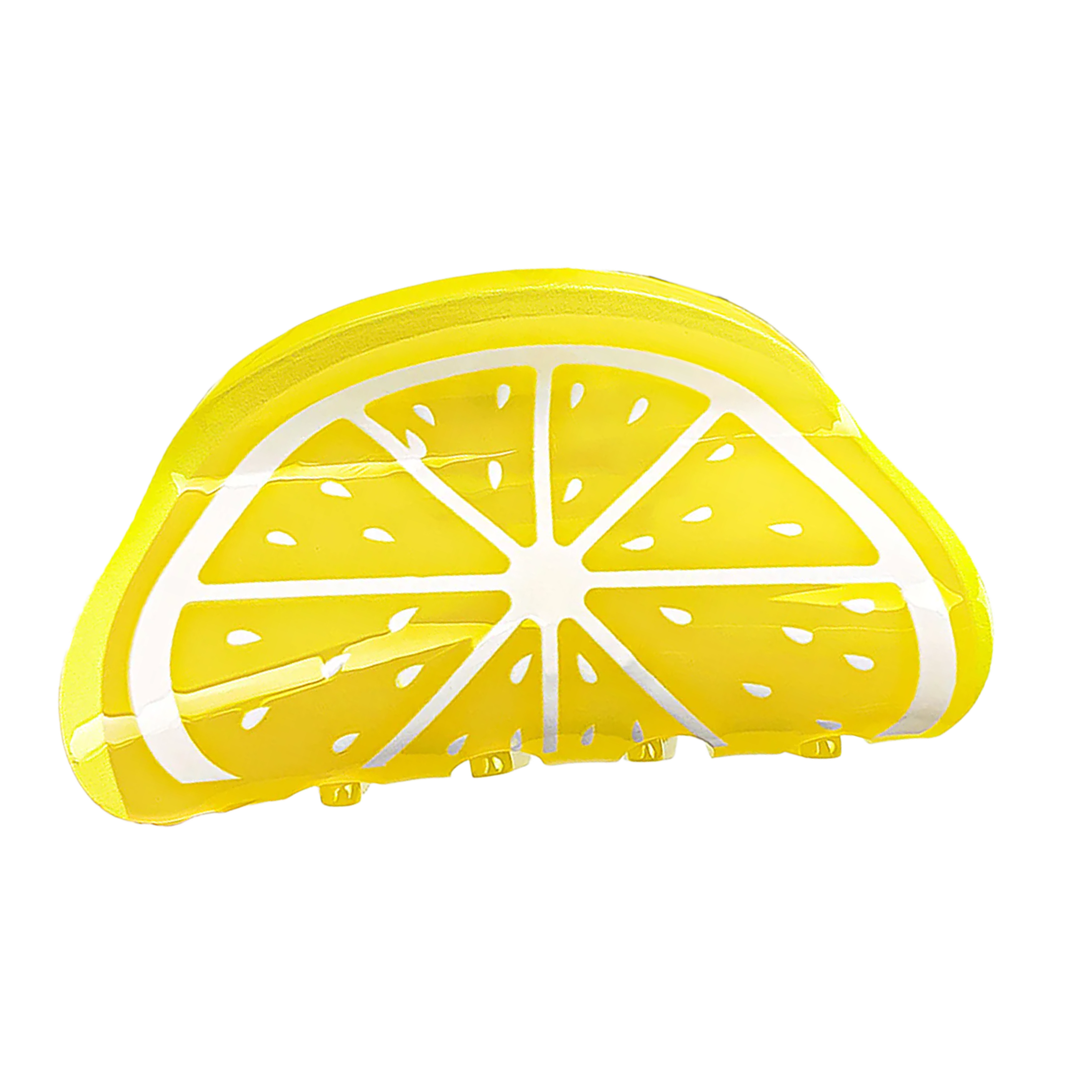 Pince à cheveux en forme de citron.