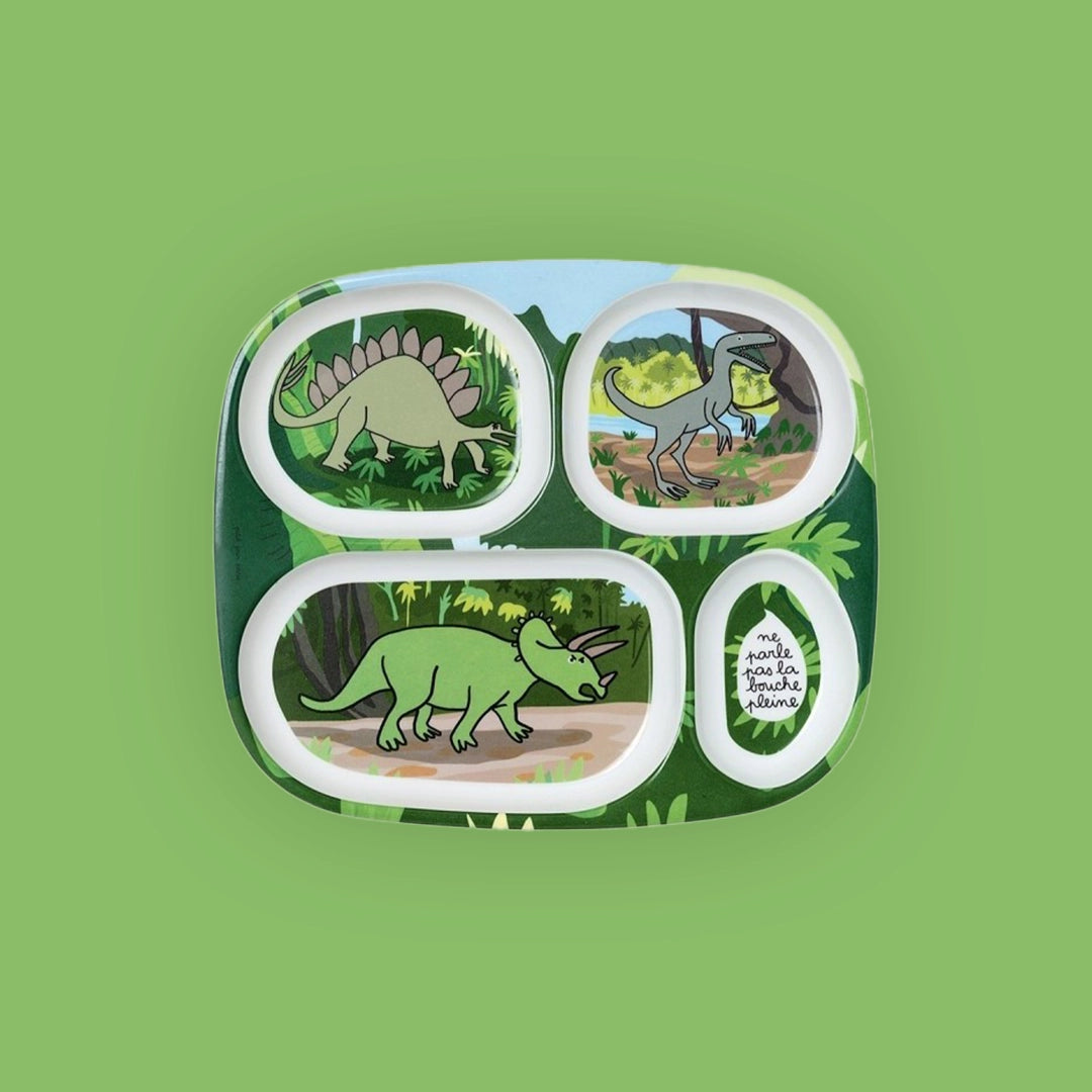 Petit Jour Plateau 4 compartiments - Dinosaures