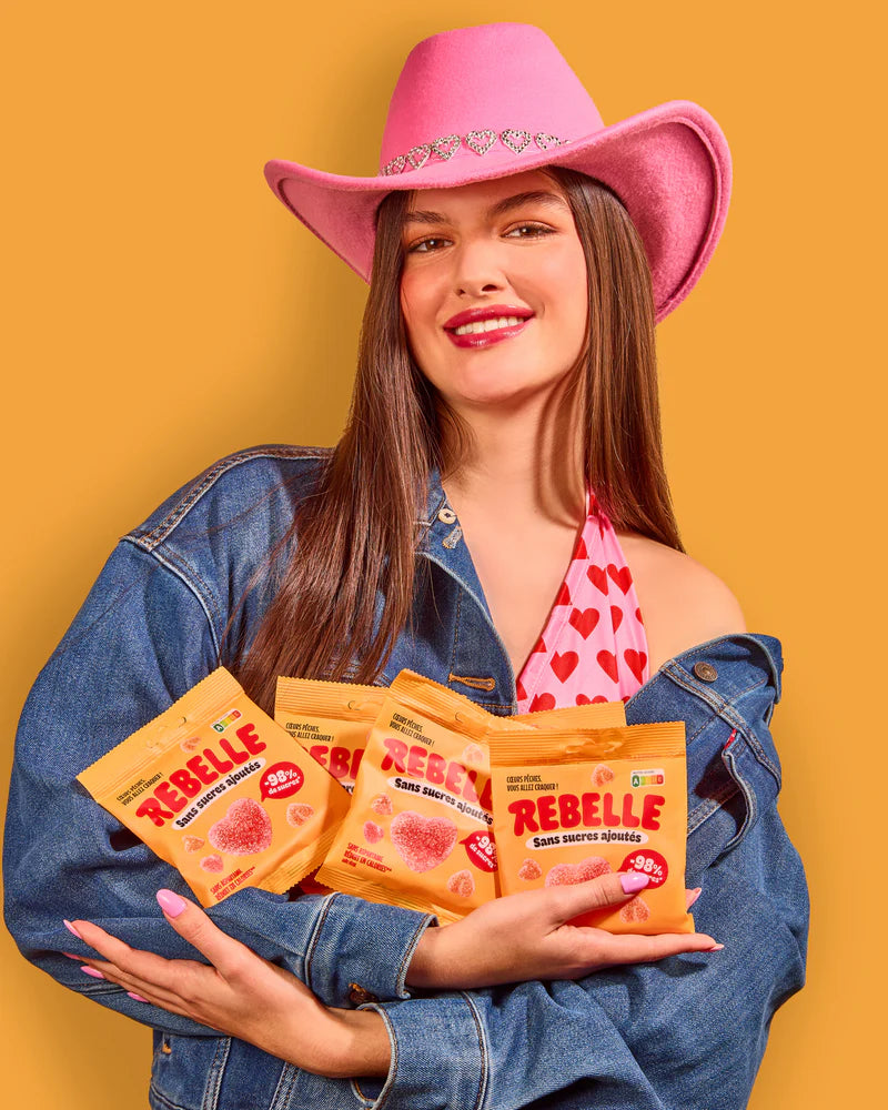 Bonbons cœurs de pêches sans sucre