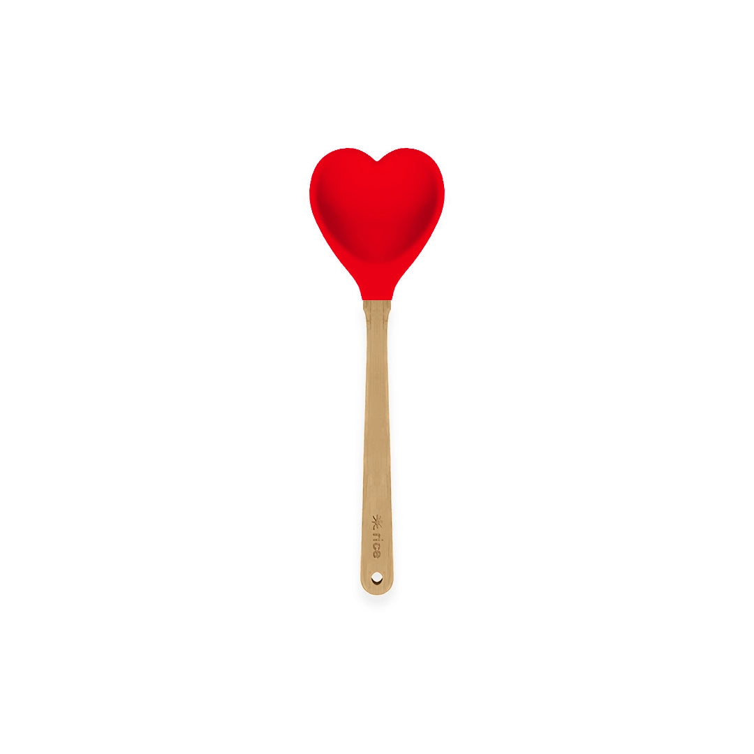 Cuillère Silicone - Cœur rouge