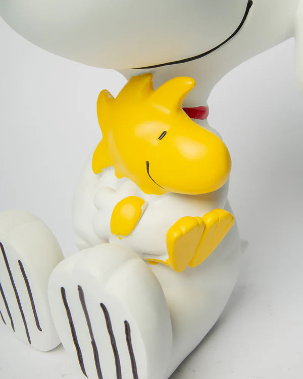 Statue Snoopy 25cm Woodstock - Blanc