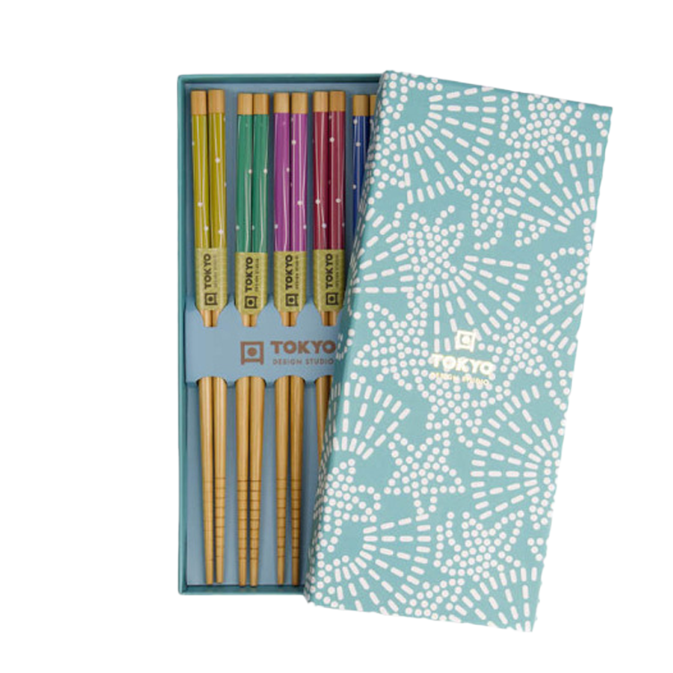 Coffret de 5 baguettes - Light blue star