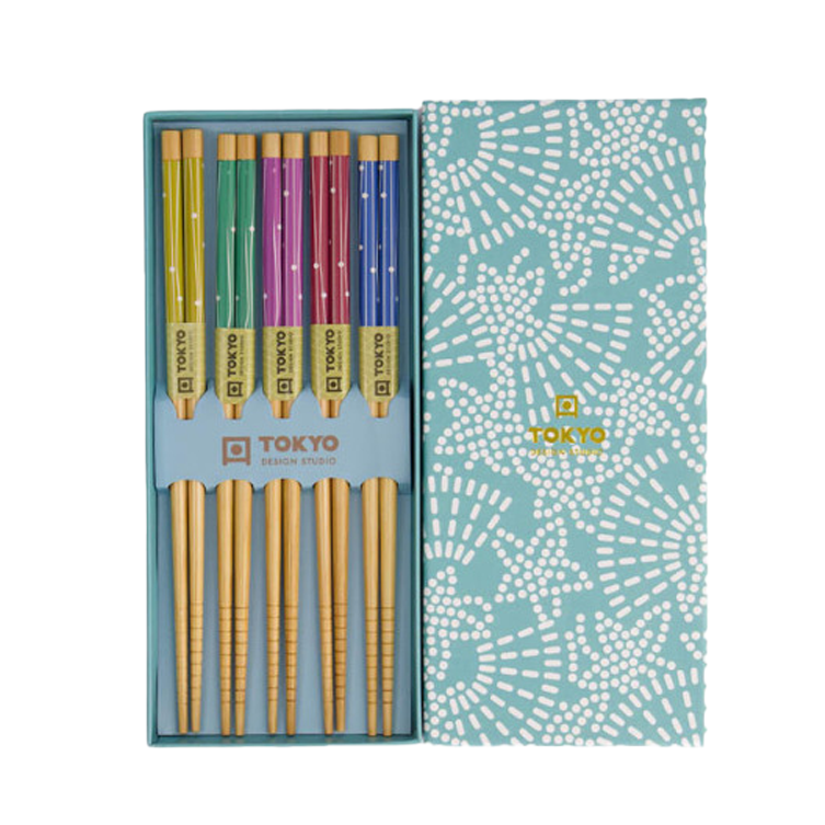 Coffret de 5 baguettes - Light blue star